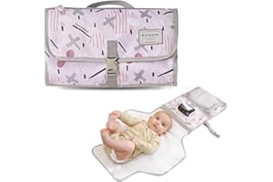 Sunveno Baby Changing Pouch Changing Nappy Bag Petit sac à langer Changing Mats Travel Rose