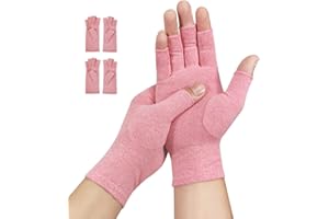 Donfri 2 Paires Gants Anti Arthrose Gants de Compression pour Douleur Canal Carpien Puressentiel Articulations et Muscles Doigts Gants Femme Hommes