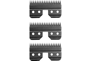 MAWAER 3pcs Black Fast Feed Replacement Ceramic Blade for Oster Fast Feed Clipper A5 Grooming Clippers Movable Blade