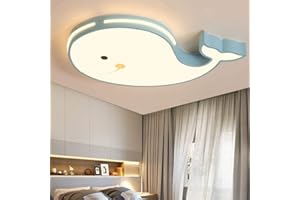 ‎AOEH LED Deckenleuchte 60CM Raumbeleuchtung Delphinform Deckenlampe Junge Mädchen Baby Kinder Decke Licht Innenbeleuchtung Aufhängung Kinderzimmer Schlafzimmer Lampe Raumleuchten Kronleuchter,Blue.