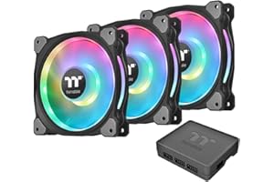 Thermaltake Riing Duo 12 RGB Radiator Fan 3 Pack Dual Riing/Paquete de 3 Ventiladores para PC