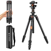 Treppiedi Da Tavolo K&F Concept Mini Portatile - Altezza Max 52cm, Testa A Sfera 360°, Capacità 6kg
