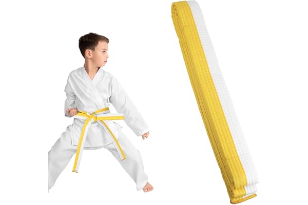 svpfuo Judobä vitt gult, karatebä 260 cm, Wushu (vitt + gult)