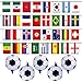 Produktbild Wimpelkette WM 2018 32 Länder Girlande Fußball Fanartikel Fahnenkette Flaggenkette 32 Länderfahnen Flaggen 11m Länge 28x20cm Dekoration für Bar Schule Kindergarten Fussball Party Garten Haus Straße