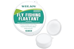 WEILAOK Fishing Floatant, Dry Fly Floatant, Fly Fishing Floatant, Paste Fly Floatant for Dry Flies, Create a Hydrophobic Coating on Dry Flies, Restores Wet Flies High-Floating State, 30g