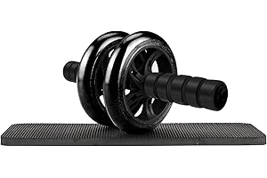 Bnlei Bauchroller mit Matte, Abdominal Trainer Bauchtrainer für Zuhause, Ab Roller Wheel Effektives Bauchmuskel Fitness Zubehör Trainingsgerät für Männer und Frauen