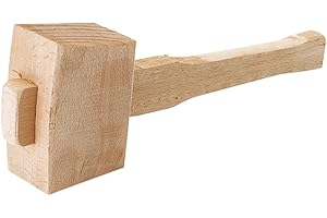 SUCUTE Wood Mallets 250mm Beech Solid Carpenter Wood Wooden Mallet Hammer Handle Woodworking Tool