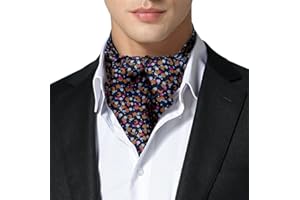 Remo Sartori - Ascot Doppia Pala In Seta Fantasia Multicolor, Made In Italy, Uomo