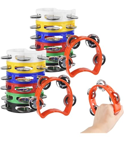 Tamburelli Musicali Marclix | 10 Pezzi | Diametro 15.2cm | Per Feste E KTV