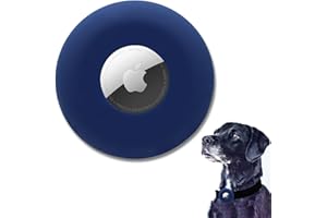 LINTEKER Silikon Schutzhülle kompatibel mit Airtag hundehalsband, Hülle für Apple Airtag GPS Finder Haustierhalsband, Airtag Schutz Hülle für Hunde und Katzen Halsband Zubehör, Blau