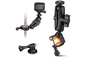 CAMOLO Motorrad Halterung für Gopro, Action Kamera Halterung Fahrrad für Motorrad Quick Release Motorrad Halterung für Gopro zubehör Halterung für Motorrad Fahrrad Lenker