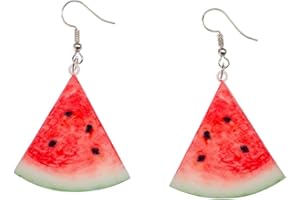 ‎MINIBLINGS Miniblings Melonen Wassermelonen Dreieck Ohrringe - Handmade Modeschmuck I Sommer Party Ferien Urlaub Obst - Ohrhänger Ohrschmuck versilbert