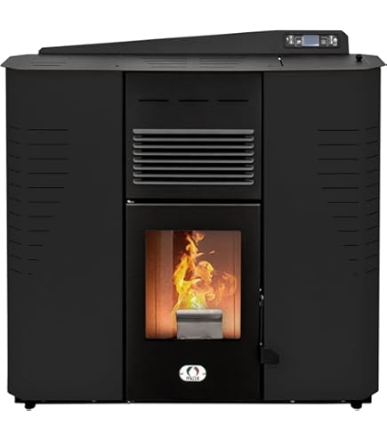 STUFE A PELLET ITALIA Siberia Aria New 15 KW Pelletofen - WiFi, 92% Effizienz, Heizt 140m²