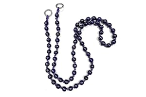 Hrlace Perlen Handykette 120cm Bunte Holzperlen Handy Lanyard Abnehmbare Telefon Kette Umhängeband Universal Anti Verlorene Handy Hängen Chian Taschenkette für Damen und Mädchen Lila