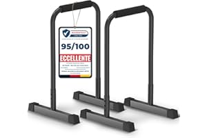DH FitLife Dip Parallele Bars | Barre Parallele & Dip-Station Regolabile 80-90 cm | Parallettes per Calisthenics & Allenamento di Forza | Stabile & Sicura | Attrezzatura Fitness per Interni & Esterni