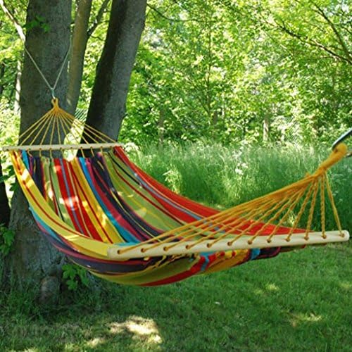 HAMMOCK “AMAZONAS” WITH POLE – UP TO 120KG – COTTON HAND MADE – FAIR TRADE (Variation 2)