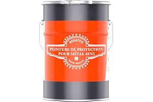 BEKATEQ LS-570 Peinture métal 4en1 I Peinture fer et acier 5l Ivoire clair I Apprêt + Peinture antirouille + Couche intermédiaire + Couche de finition I Pour toiture, fenêtres, portes, clôture