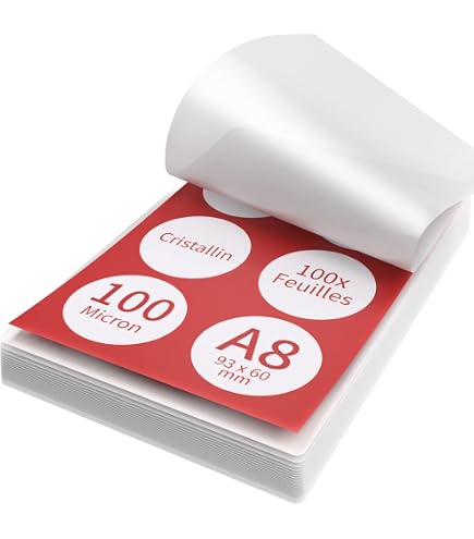 Lot 100 Pochettes Plastifiées DHP A5 125 Microns Brillant - Protection Documents Parfaite