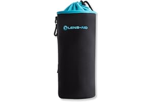 LENS-AID Funda Protectora para Objetivo de Neopreno con Forro Polar: Bolsa Protectora para Lentes y Accesorios da Camera fotografica