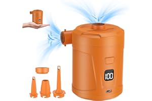 SUPPOU Electric Air Pump, 5200mAh Rechargeable Air Pump With LED Battery Display, Portable Mini Air Pump Quick Inflate Deflate for Pool Inflatables, Bed Mattresses, etc