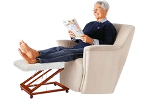 ‎MEDOSAN MEDOSAN Relax-Hocker | Fußhocker | Polsterhocker | 3fach höhenverstellbar | mit Kuschelbezug | Pouf