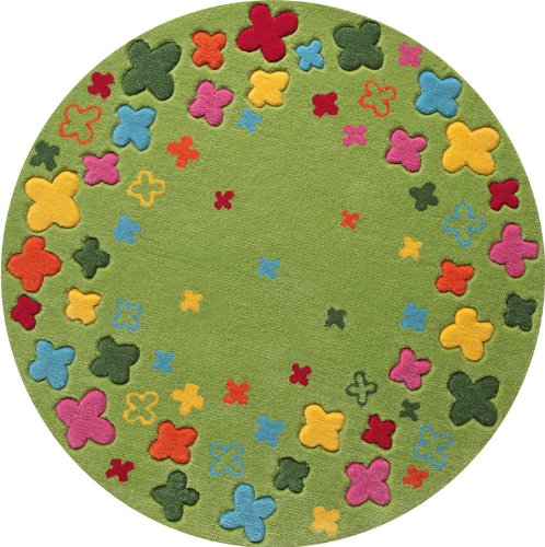 Esprit Kinderteppich Bloom Field | grün - 100 x 100