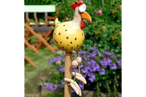 ‎OKESYO OKESYO Keramik Huhn Gartendeko Harz Gartenstecker Tierfigur Huhn Gartenstecker Handarbeit Keramikfigur Gartendeko Terrasse Wetterfest Huhn Gartenstecker Figur