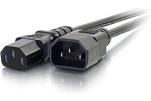 C2G Alargo de - Cable (2 m, Male connector / Female connector, C14 acoplador, C13 acoplador, 250 V, Negro)
