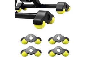 Kocusu Lot de 4 Balles de Tennis Portables pour vélo D'intérieur - Adaptateur Rocker Plate de Pied compatibles avec Les Entraîneurs Wahoo Kickr Core - avec 8 balles de Tennis pour Indoor Cycling