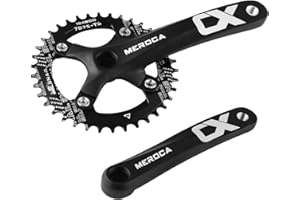 ZTZ Mountain Bike 170mm Guarnitura con 104 BCD 32/34/36/38T Corona, Lega di Alluminio MTB Manovella Stretta Larga CNC Bulloni Corona Rotonda