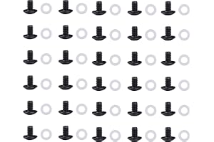 GeeekPi 30 st #10-32 x 5/16 tum cylinderhuvudsskruvar för metall med brickor för DeskPi RackMate T1/T0/T2 serverskåp, 304 ros