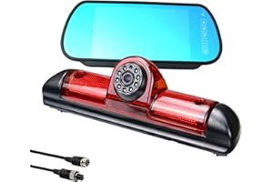 KOHIENWO Caméra de recul pour feu de freinage sur le toit de voiture pour Citroën Jumper/Fiat Ducato X250/Peugeot Boxer (Caméras de recul avec moniteur)