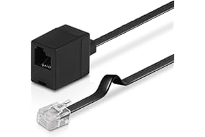 Wicked Chili Przedłużacz 300cm kompatybilny z Thrustmaster kierownicą i pedałami, złączka RJ12 DEC 6P6C z kablem i gniazdem, przedłużenie kierownica-pedały (Plug & Play)