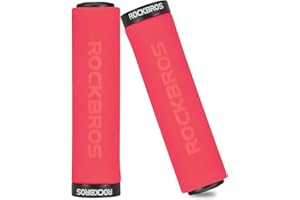 ROCKBROS Manopole Bici, Impugnatura per Manubrio Ergonomiche, Manopole MTB Spugna, Antiscivolo e Ammortizzanti, Lock-On Design, Manubri da 22 mm, Accessori MTB Citybike Bici Pieghevole