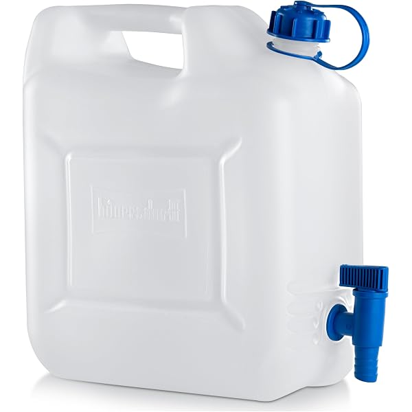 KOTARBAU Réservoir D'Eau Potable 30L Avec Robinet Métal - Bidon Plastique Robuste Pour Camping Et Stockage