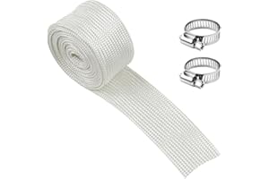 MaxEarn Tubo di scarico di protezione dal calore, 300 cm, con 2 clip, tubo di scarico per generatori di corrente, 25 mm, tubo di scarico in fibra di vetro per unità di emergenza, riscaldatore d'aria,