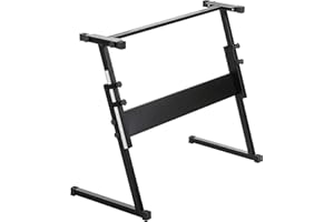 McGrey Z-Keyboardständer - Ergonomische Drehschrauben - Exakte Positionierung möglich dank integrierter Messskala - Höhenverstellbar von 55 - 83 cm - Gummierte Füße, um Kratzer im Boden zu vermeiden