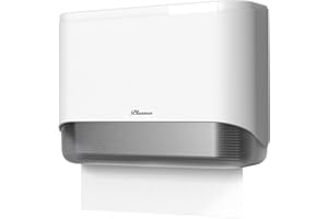 PLUSSEN Paper Towel Dispenser Wall Mounted Adhesive No Drilling Multifold C Fold Trifold Hand Towel Dispenser Tissue Dispenser for Bathroom