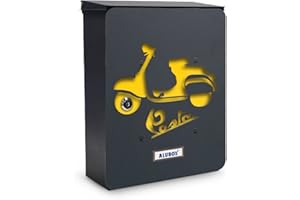 Alubox Motoretta Cassetta Postale Mia con Sportello, Multicolore