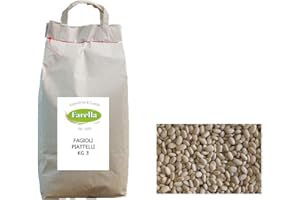 FARELLA Fagioli Piattelli 3kg, prodotto di alta qualità, legumi secchi
