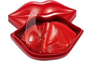 EXCEART 20 sztuk nawilżających maseczek do ust, żelowe płatki do ust, kolagenowe, do pielęgnacji ust, maska przeciw starzeniu się, redukuje zmarszczki, drobne linie, płatki do ust dla kobiet i kobiet