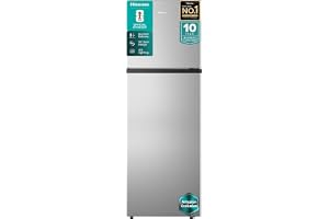 Hisense HTM55250D2AZ, 328 Litres Top Mount Refrigerator, Inventor Compressor, No Frost Technology, Inverter Compressor, LED Interior Light, Multi Air Flow, Silver(Amazon Exclusive)