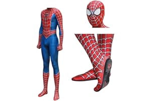 JUFENG Raimi Spiderman Kostuum Costume 3D Imprimer Complet du Corps Halloween Cosplay Costume Semelle Lentille Masque pour Adult Enfants Halloween Costume,A-XXL