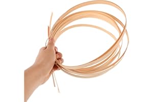 SHINEOFI Flat Bamboo Strip Webbing DIY Rattan Cane Weaving Bamboo Strip for Floral Arrangement Wedding Decoration Crafts Handmade Material