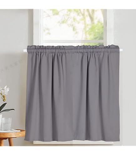 Rideau Brise-bise Icegrey - Court Et Opaque Pour Cuisine Ou Salle De Bain