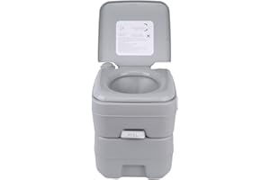 SAMGER SAMGER Samger 20L WC da Chimico Campeggio Toilette Portatile con Coperchio WC Staccabile Gabinetto Bagni Chimici capacità di Carico Massima 130KG WC Chimico Portatile per Casa, Camper