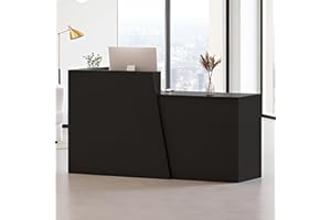 UULBDCD Empfangstheke Holz,moderner Empfangstresen,front Theke Bürotheke Rezeption Tisch,verkaufstheke Mit Schubladen Und Schränken,beratungstheke Für Den Rezeptionstheken,für Black-right corner 140×42×100cm