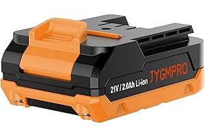 JYGMPRO Batteria 2.0AH, per motosega a catena a batteria da 6 pollici (MR6503), motosega a catena a batteria da 8 pollici (MR6503), Decespugliatore (MR7501)