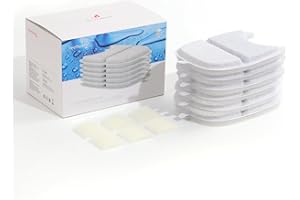 FEELNEEDY 6 zestawów filtrów do fontann dla kotów i 6 zestawów wymiennych gąbek filtrujących do pompy, filtr do fontanny dla kotów 135 fl oz/4L (YPD-C004P, YPD-C004S)