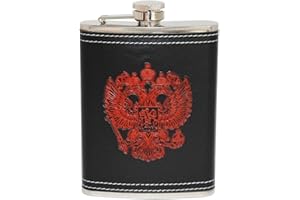 rukauf Juego de petaca (Escudo Rusia 230 ML. Acero Inoxidable 4918106424